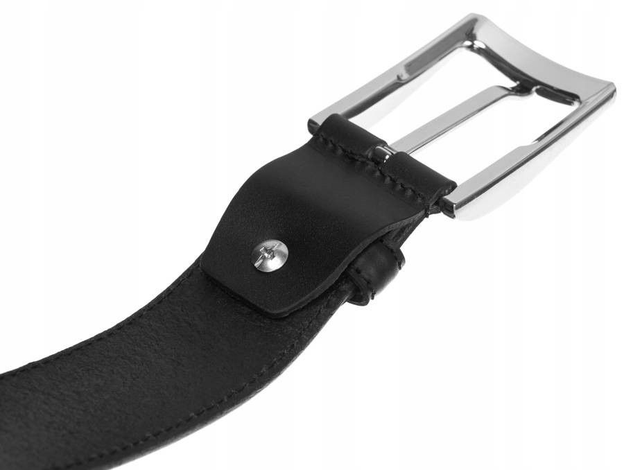 skórzany pasek męski z klasyczną klamrą - pierre cardin 110