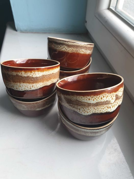 miseczki ceramika Adam Sadulski Mirostowice komplet 6 sztuk