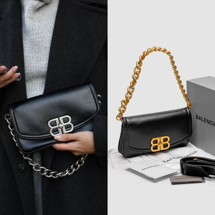 Сумка Balenciaga Small Bb Flap Leather Bag Black шкіра | чорна