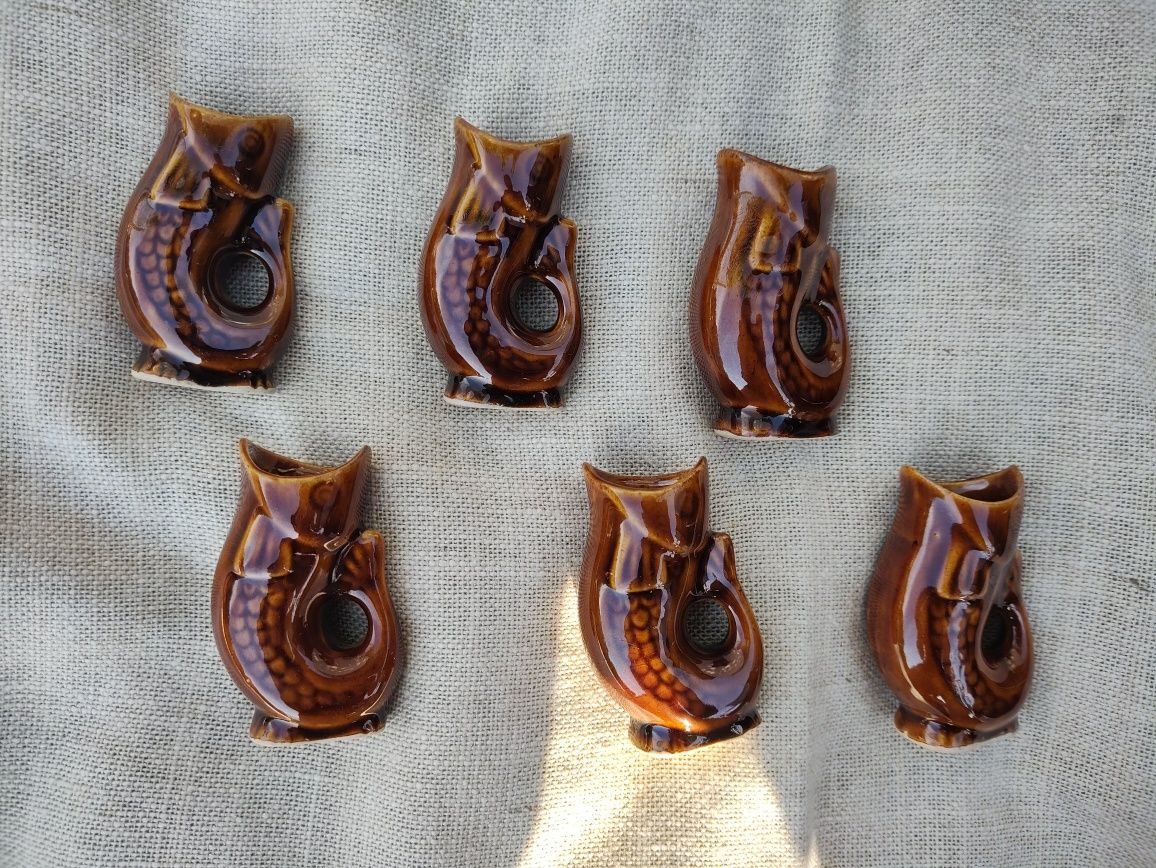 Ceramiczna karafka ryba + 6 kieliszków