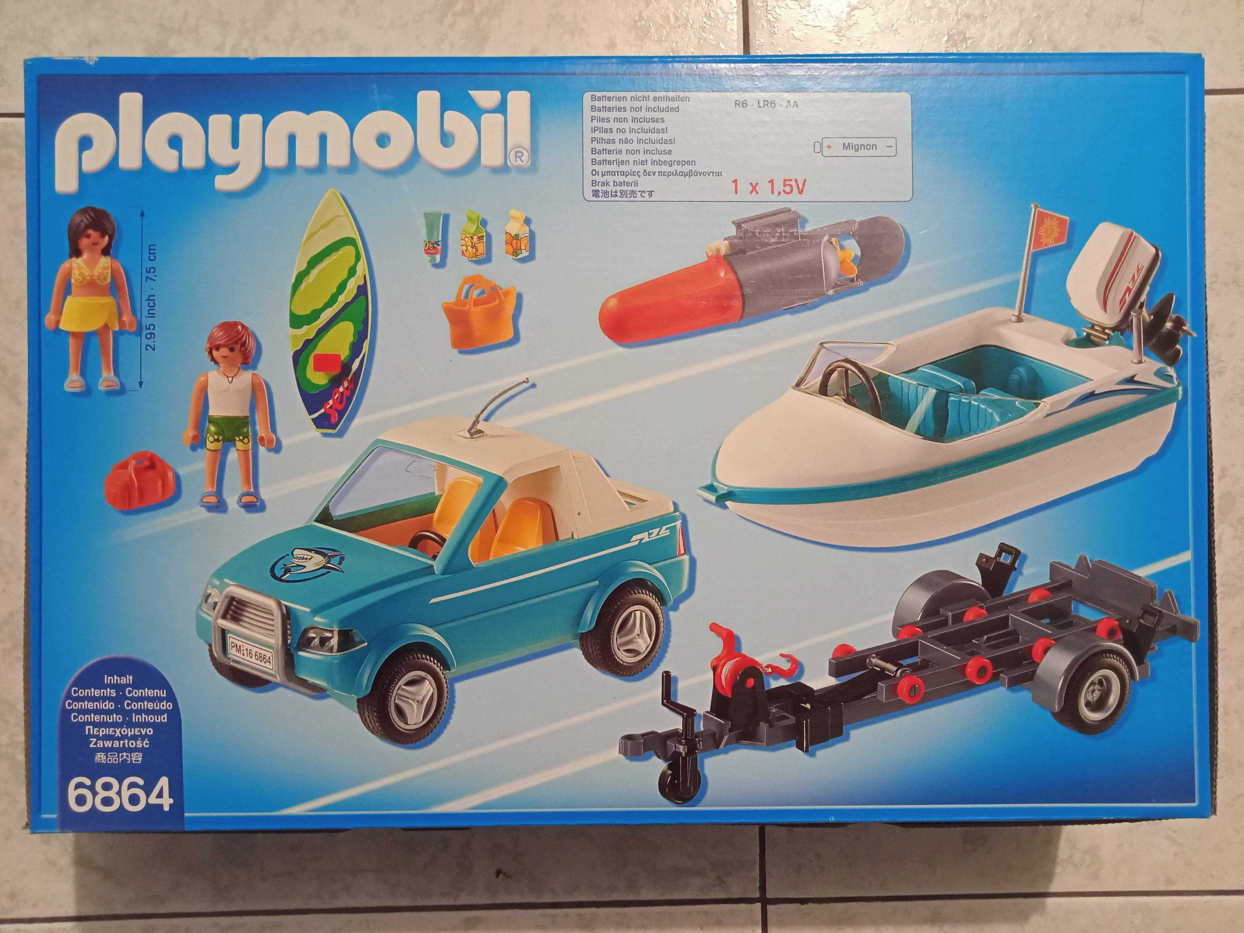 Playmobil Summer Fun 6864 Surfer Pickup z przyczepką i motorówką NOWE