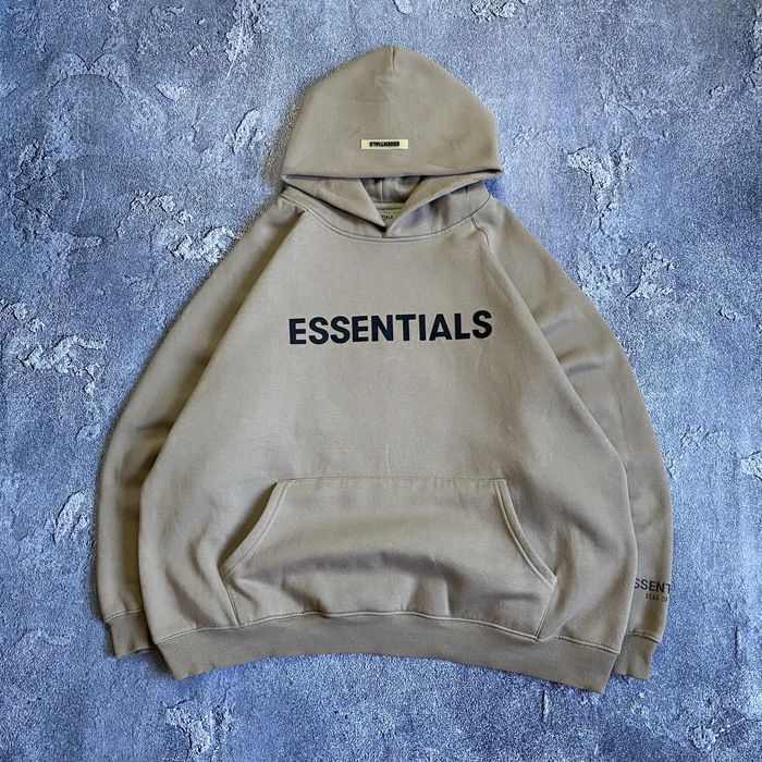 Худі оверсайз від essential fear of god у біжовому кольорі, streetwear