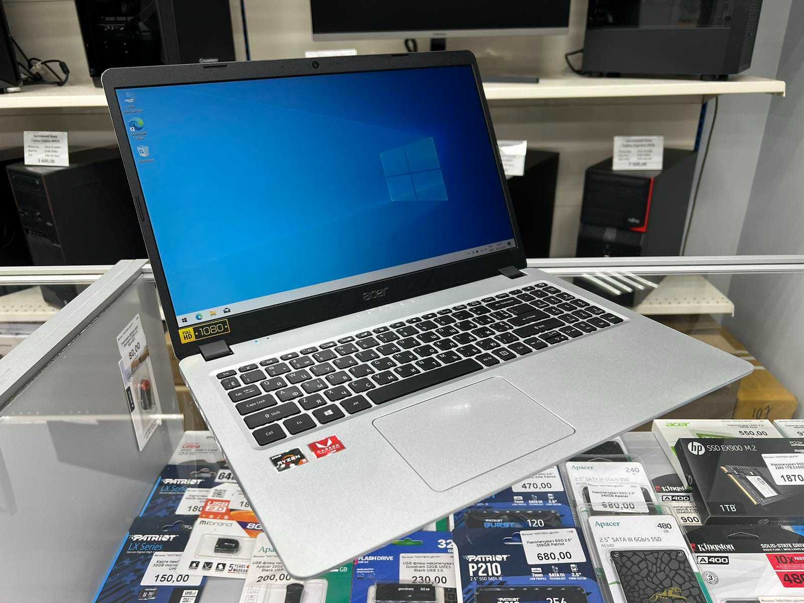 Ноутбук 15.6 Acer Aspire 5, Ryzen 3, SSD 500GB, 8 GB DDR4 з гарантією