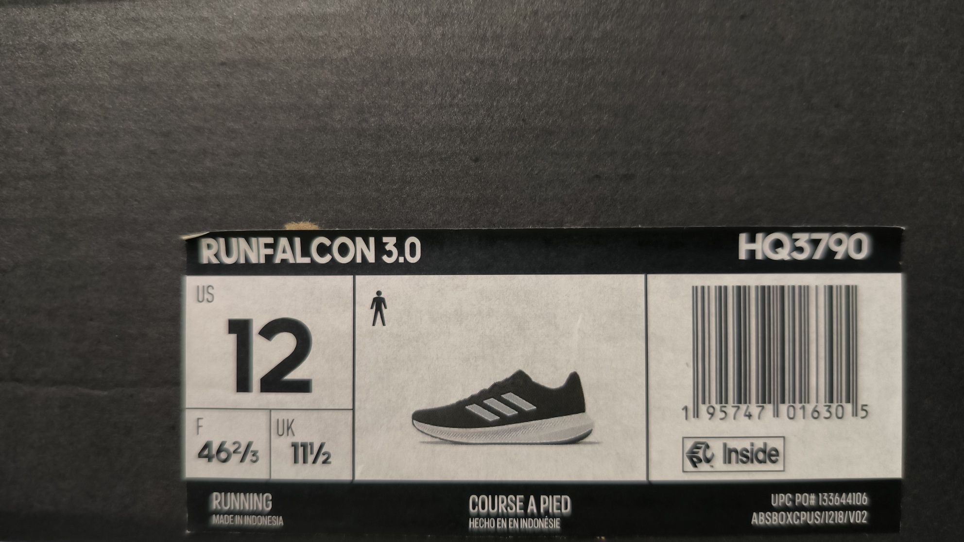 Adidas RUNFALCON 3 11.5UK/12US/ 46 2/3 EU