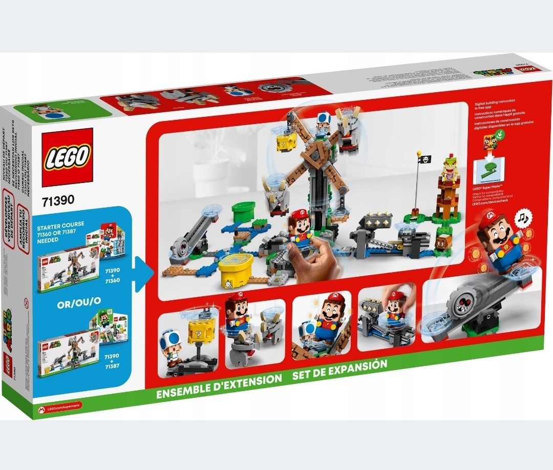 LEGO Super Mario 71390 Walka z Reznorami, Stan idealny.