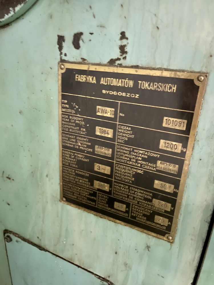 Automat tokarski AWA-10 / AWA-4 Automaty tokarskie