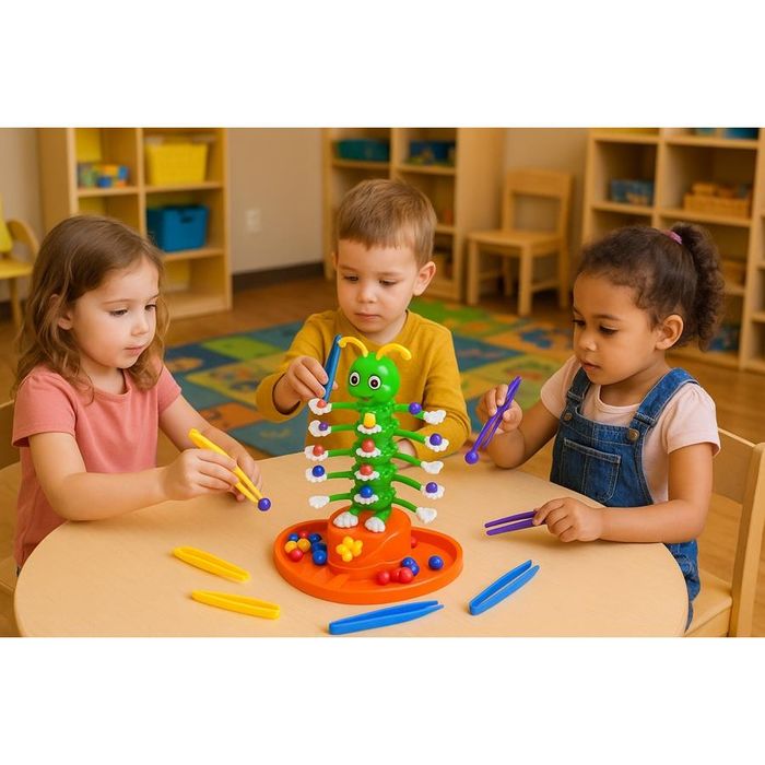 Gra Rodzinna Zręcznościowa Tańcząca Stonoga Gąsienica Układanie Kulek