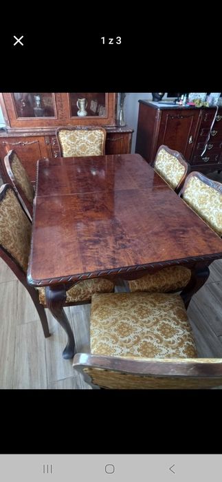 Stół +6krzeseł ludwik