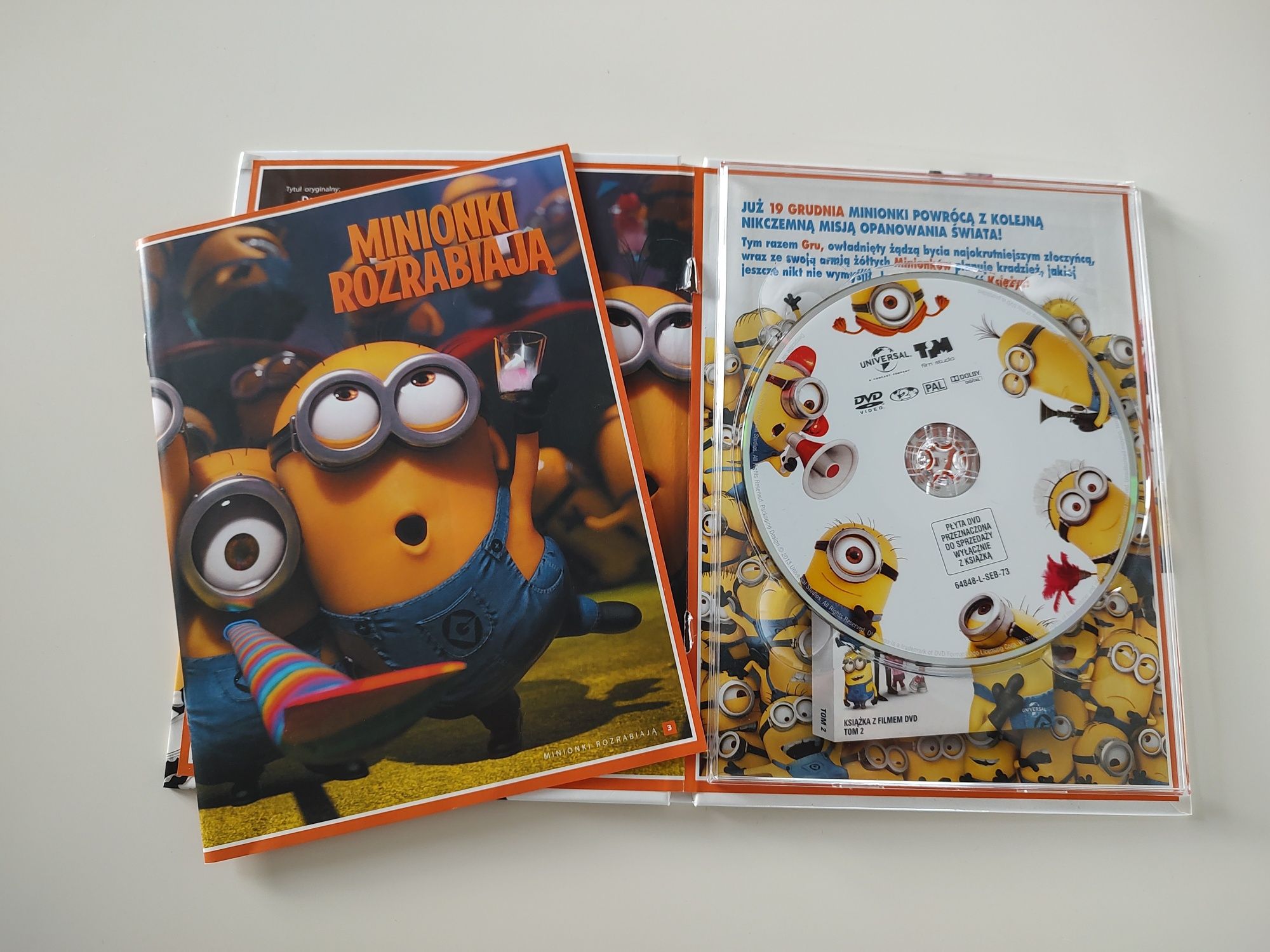 Minionki rozrabiają - film DVD płyta + książeczka