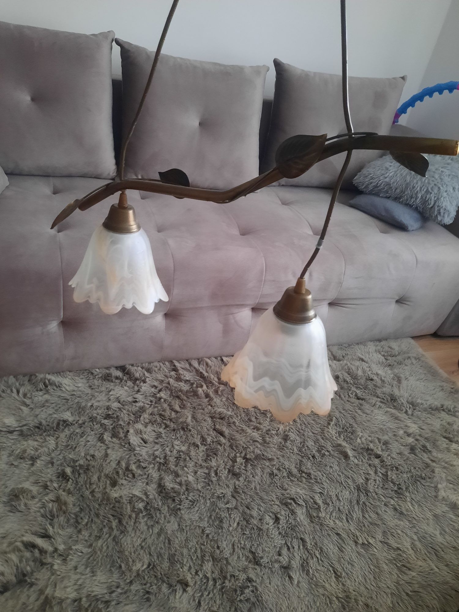 Żyrandol pokojowy lampa wisząca wzór kwiaty