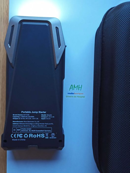 Jump starter 2500A booster 21800mAh power bank arranque bateria