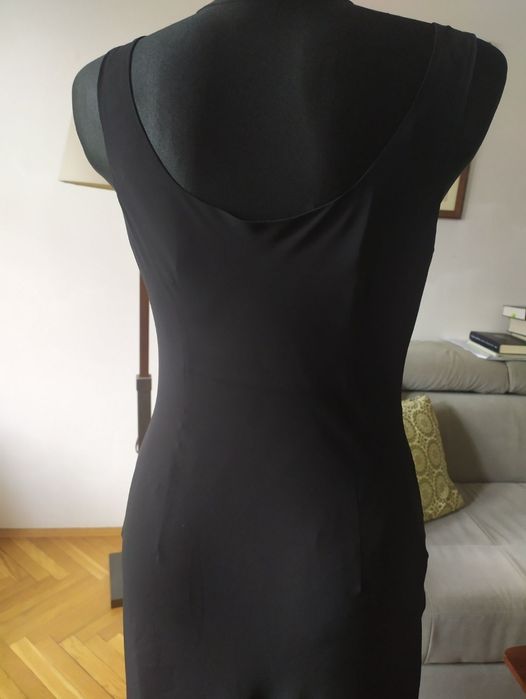 Wallis piękna nowa długa czarna sukienka elegancka, bal wesele. M-L.