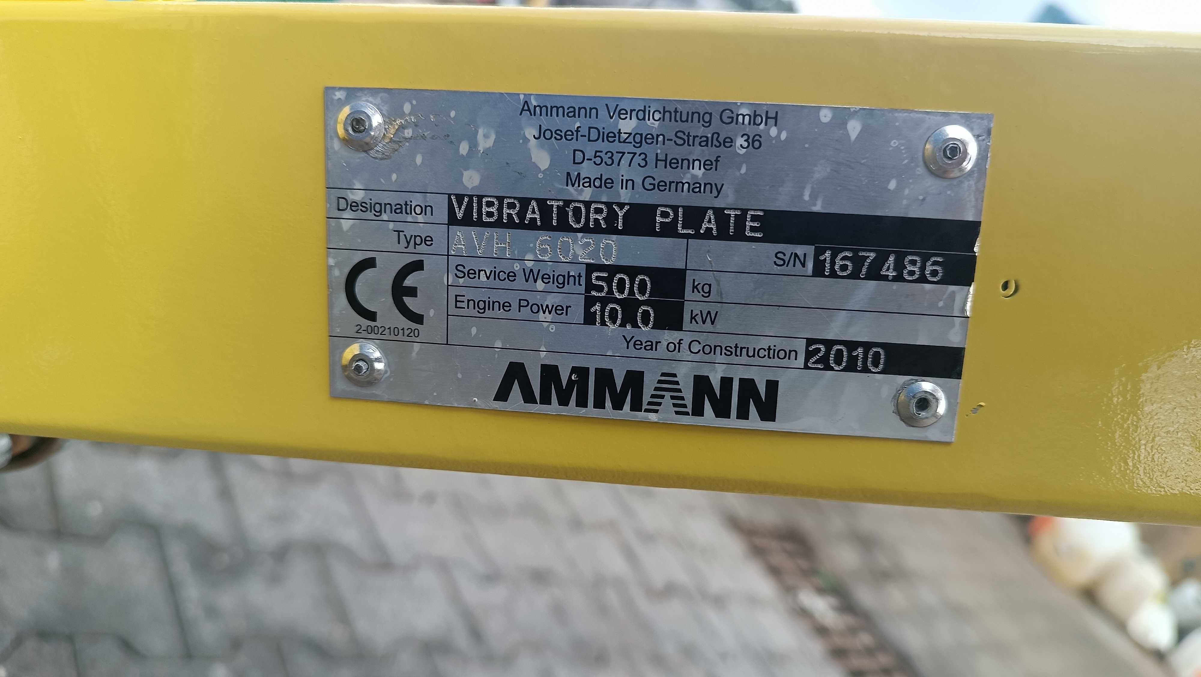 Zagęszczarka AMMANN AVH 6020 / 10r! / 500kg! / wacker dpu 6555
