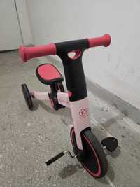 Kinderkraft rower rowerek trójkołowy biegowy 4 trike różowy