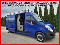 Opel Movano 2.3 165KM Brygadówka  Dubel L3H2 7-osób, Klima, 199tys, Master, Sprowadzony, Super Stan!