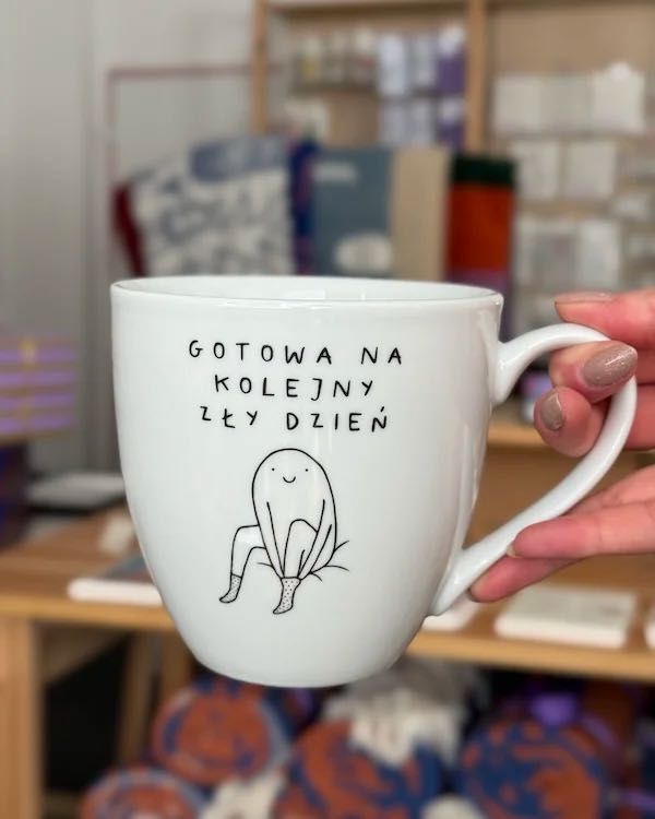 Japier Papier Kubek porcelanowy Gotowa na kolejny zły dzień 620 ml