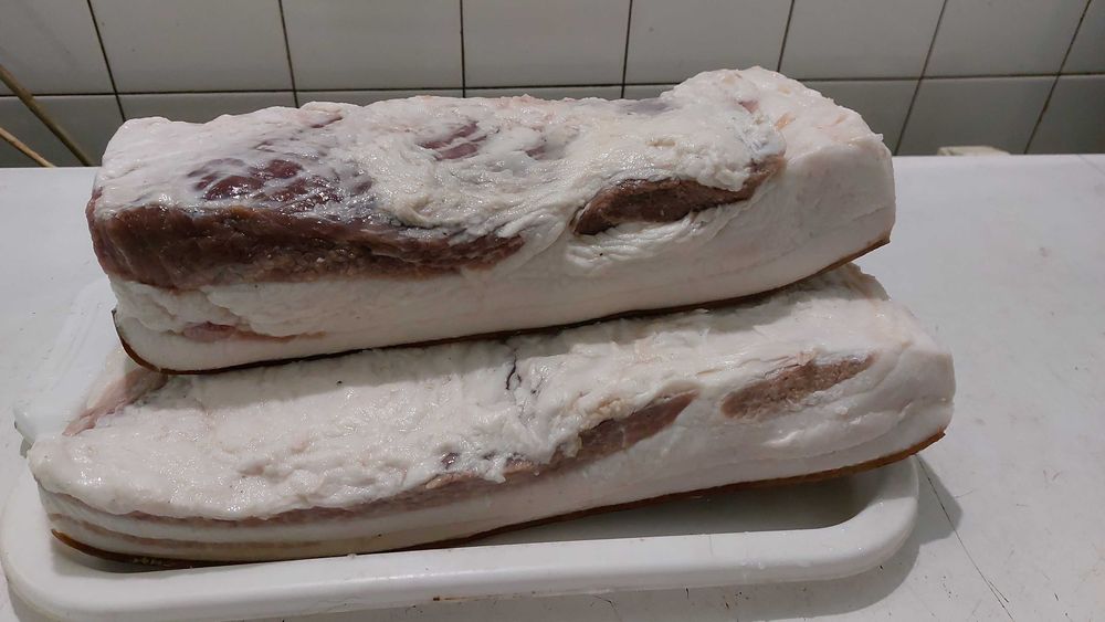 Сало домашнее маринованное бочковое