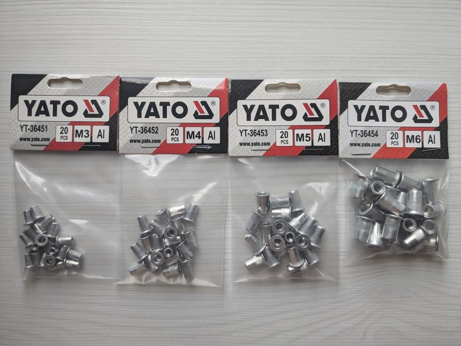 Різьбовий/Резьбовой заклепочник YATO YT-36140 (Заклепки, Нитогайки)