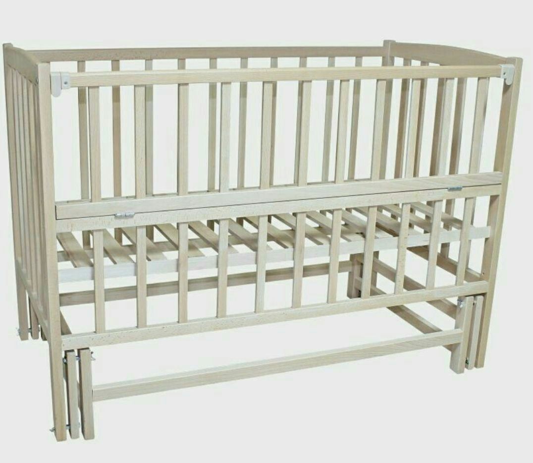 Кровать кроватка дитяча детская Белая ліжко ящик маятник шарнир