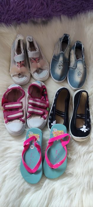 Paka ubrań dla dziewczynki 98-110 buty