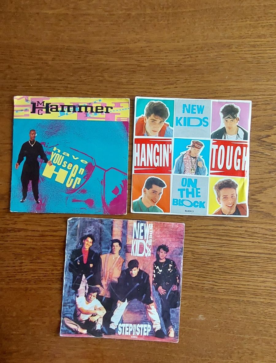 Winyle NEW KIDS ON THE BLOCK i MC Hummer cena za 3 single