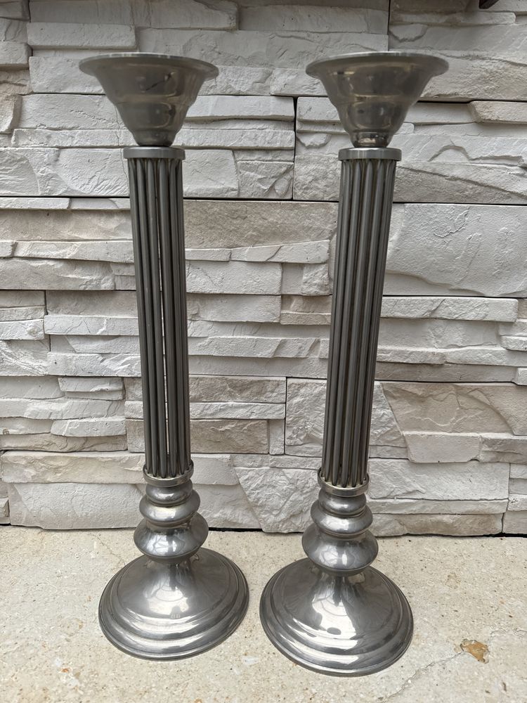 Imponujace świeczniki z metalu 46cm swiecznik kandelabr