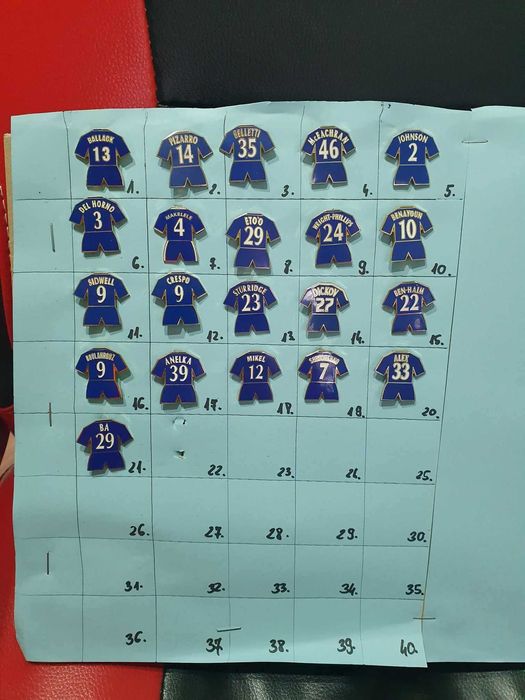 Odznaki piłkarskie legendy CHELSEA Londyn