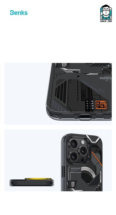 Benks Etui Magnetic Mecha Series do Iphone 14 Pro Max biały