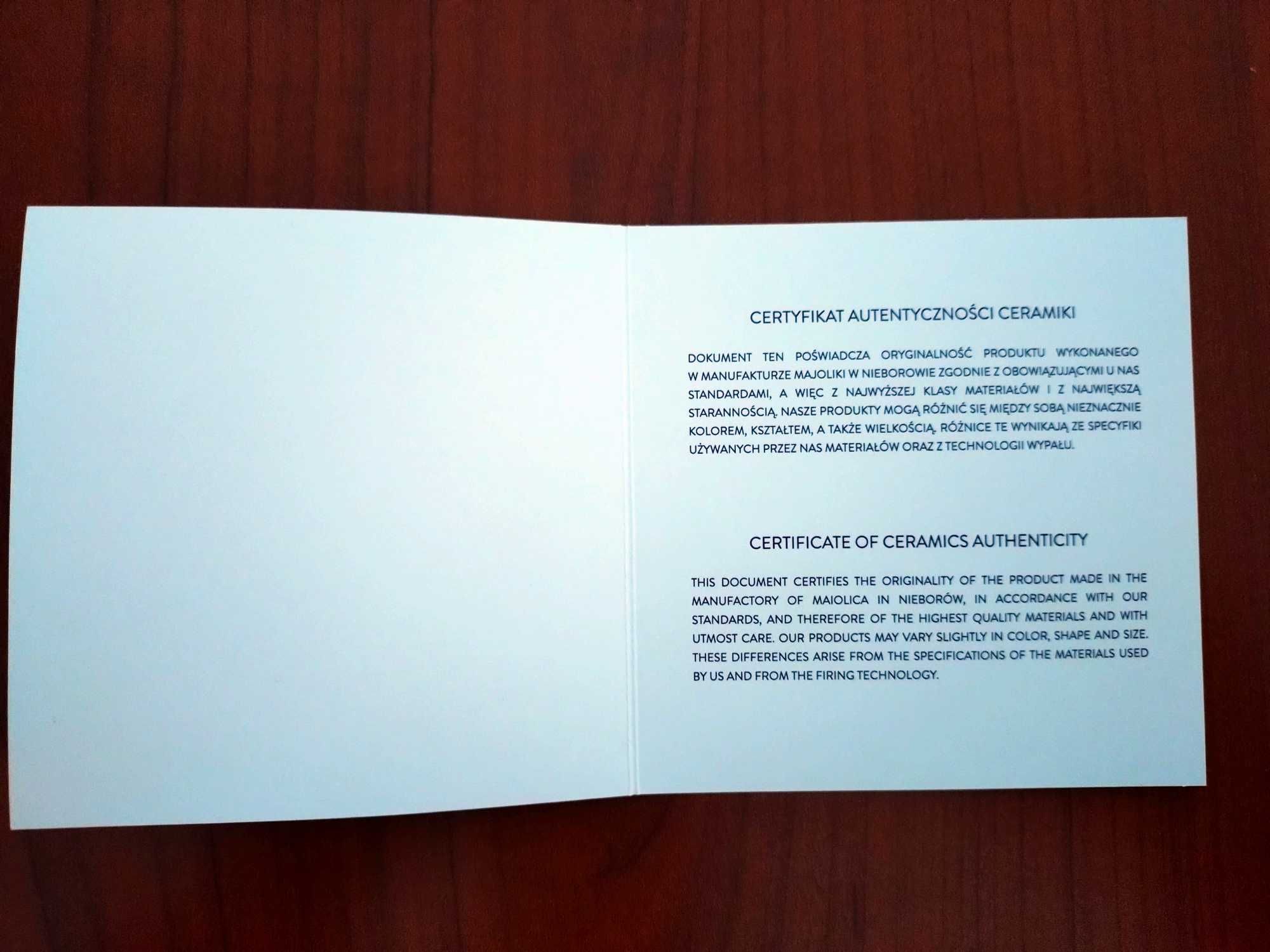 Dwa talerzyki z Majoliki Nieborów