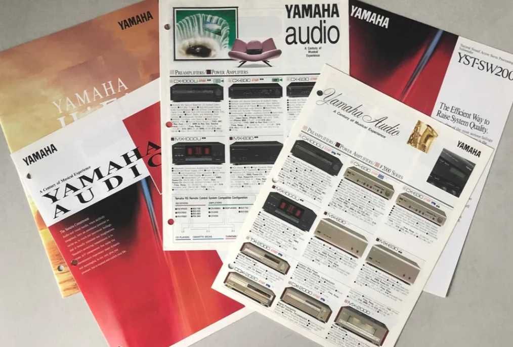 • YAMAHA Prospekty (MX-630 MX-830 MX-1000 CX-1000 MX-1 MX-2 CX-1 CX-2)