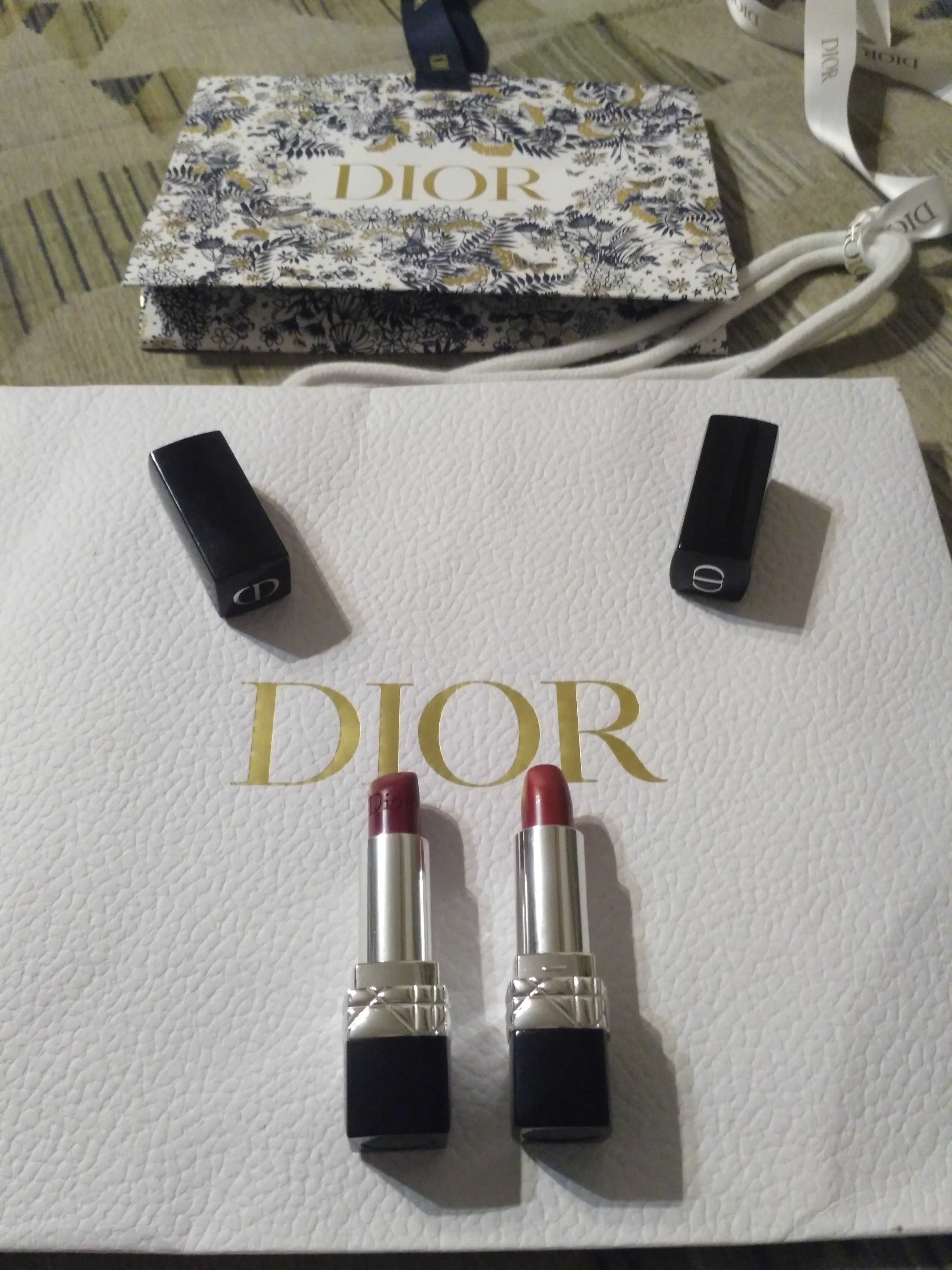 Помада Christian Dior Rouge Zinnia тон 743 и 999