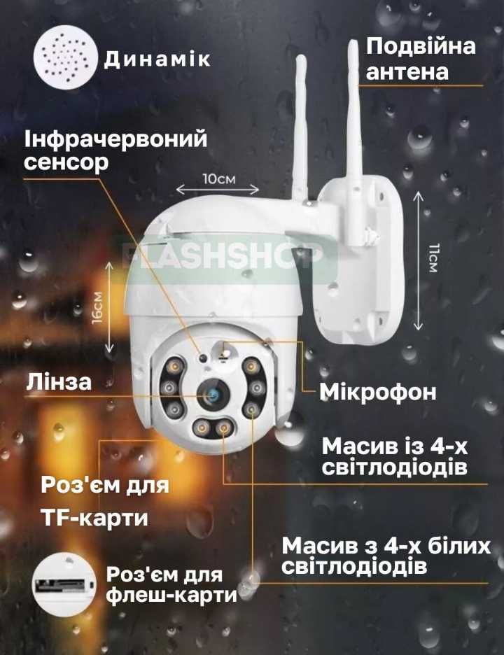 Зовнішня IP-камера відеоспостереження CAmeraCad Wifi 360/90  Wi-Fi