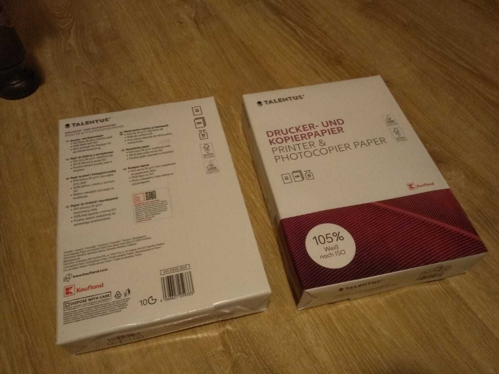 papier do drukarki ksero kopiarka ryza 500 szt kartki 105% bieli