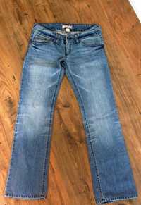 spodnie dżinsowe z niskim stanem przecierane FIT STAR H&M - 164