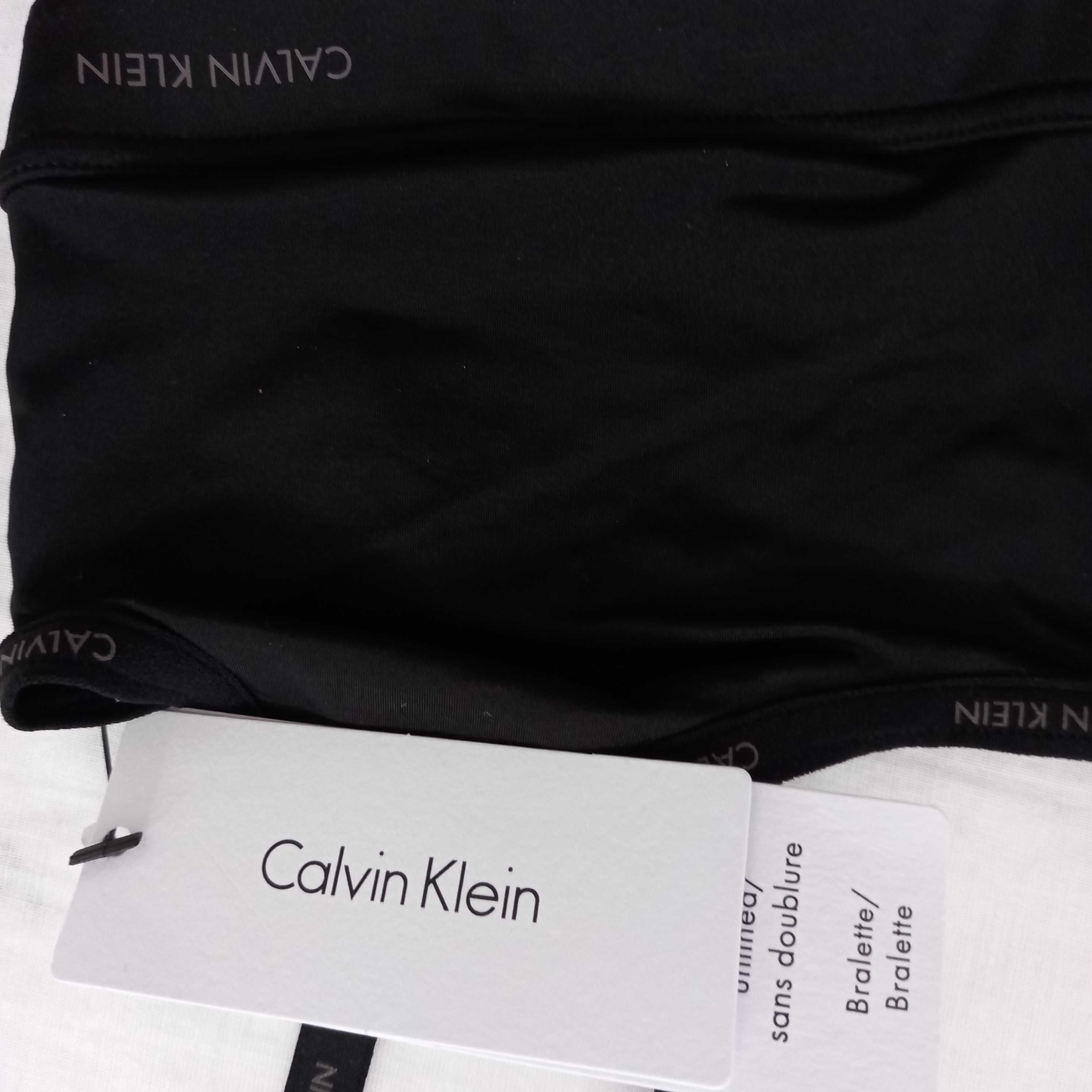 Biustonosz top Calvin Klein, roziar z metki s, czarny, NOWY!