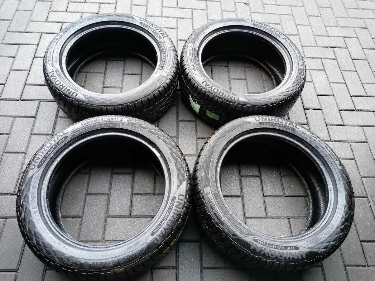 225/50 98V R17 UNIROYAL 2020r 8mm Całoroczne jak NOWE Opony 4szt