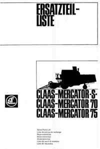 Katalog części kombajn Class Mercator S, 70, 75