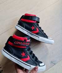 Converse black red sneakersy wysokie 30 tramki
