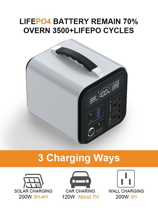 Зарядна станція CTOLITY UAF550, LiFePO4, 600W, 595Wh(186000mAh/3.2V)
