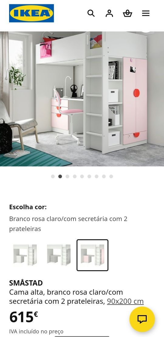 Beliche com secretária,prateleiras,guarda fatos e gavetas+ guarda fato