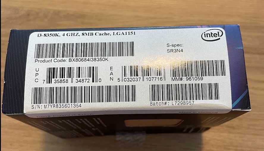 Procesor Intel Core i3 8350k