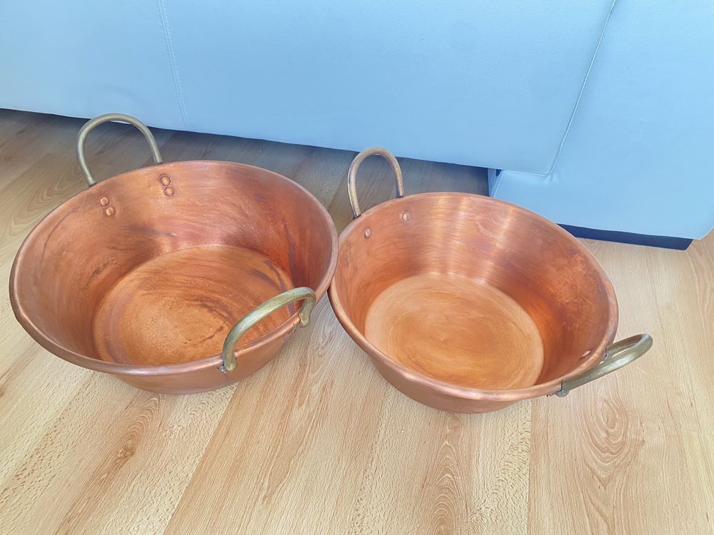 Conjunto de Tachos / Alguidares em Cobre
