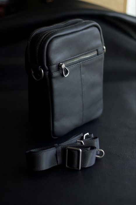 Шкіряна сумка чоловіча через плече. Натуральна шкіра. Сумка мужская