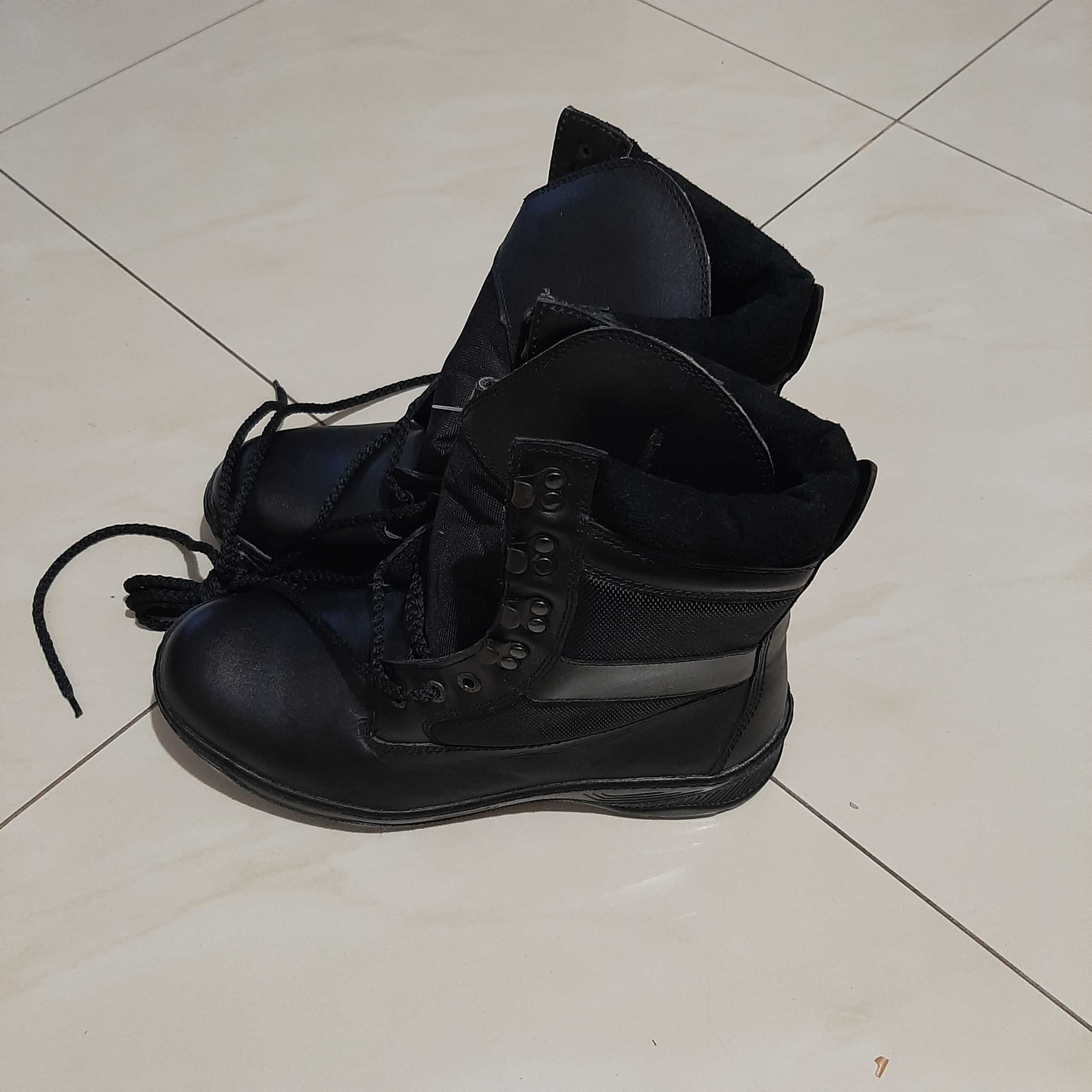NOWE buty męskie czarne skórzane mundurowe, wojskowe BUT STAR