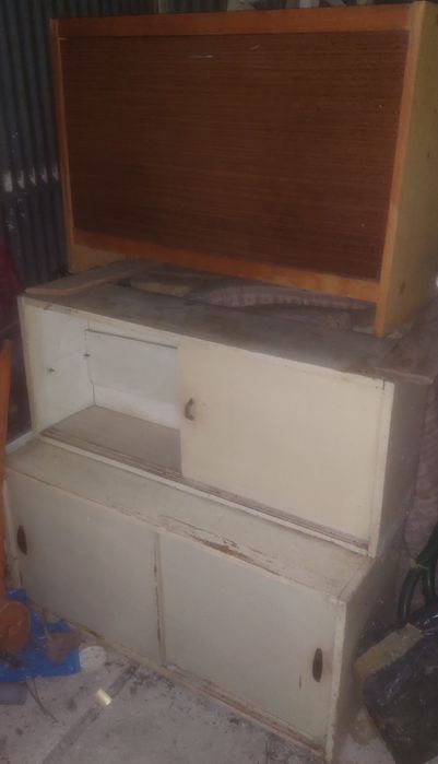 Stare meble kredens biurko taboret pilne prl