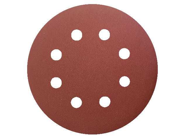 50x Krążek papier ścierny krążki ścierne na rzep 8 otw. KND 125mm P600