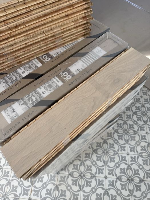 Паркетна дошка Барлінек Barlinek Oak Cappuccino Herringbone 23,5м2