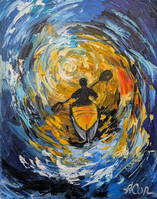 Quadro pintado á óleo sobre tela, 24x30 cm