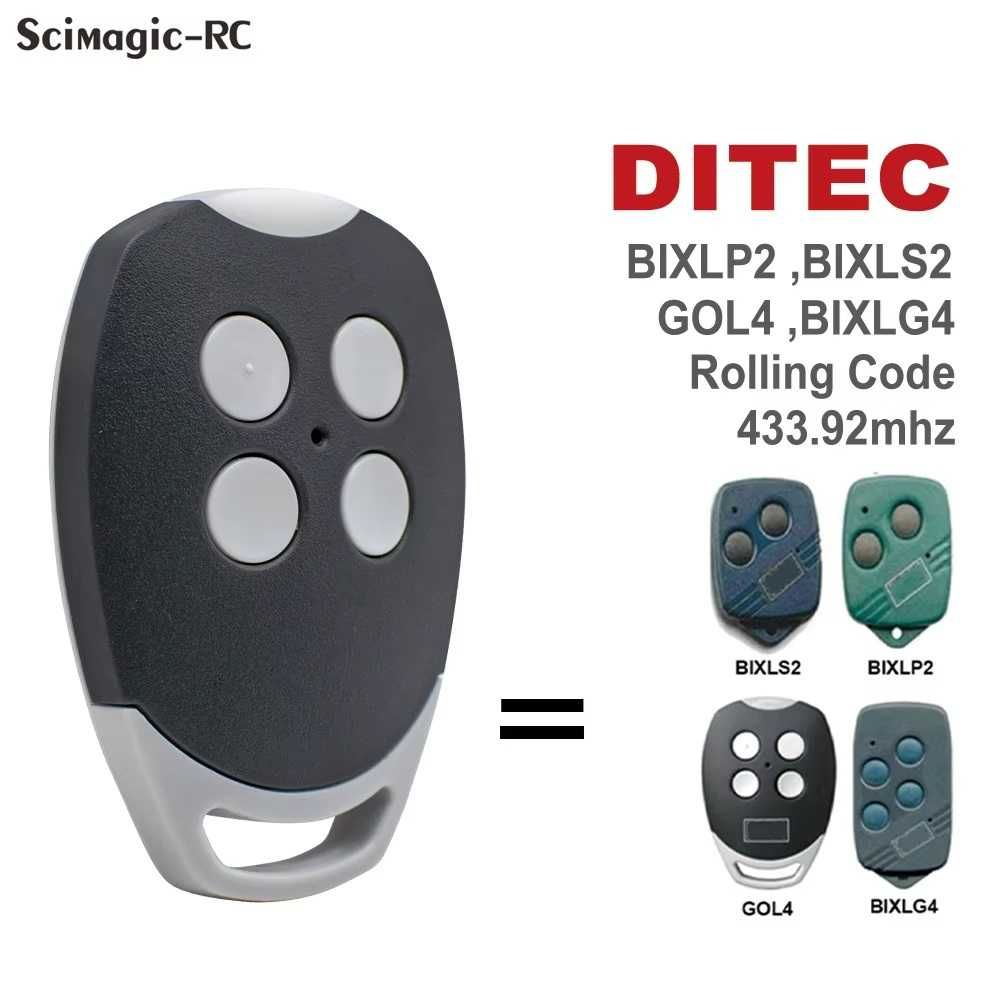 Comando portão garagem compatível com DITEC GOL4