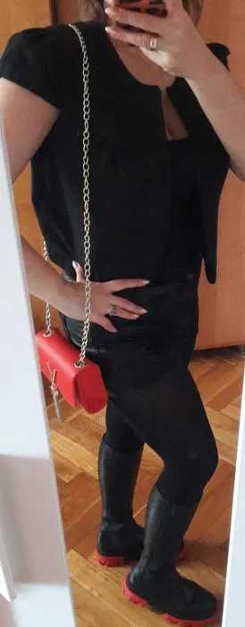 Bolerko, kamizelka, narzutka z błyszczacą nitką River Island L